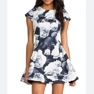 KEEPSAKE THE LABEL, Black & White Floral Dress